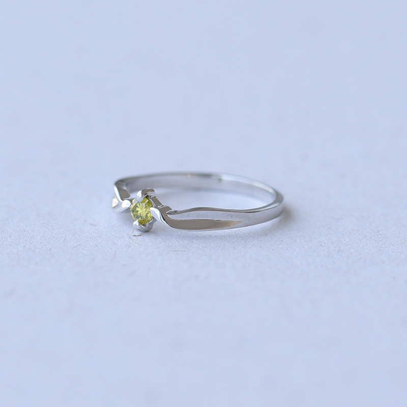 Zásnubní prsten se žlutým diamantem 63938