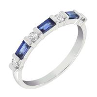 Elegantní prsten se safíry a diamanty Ailee