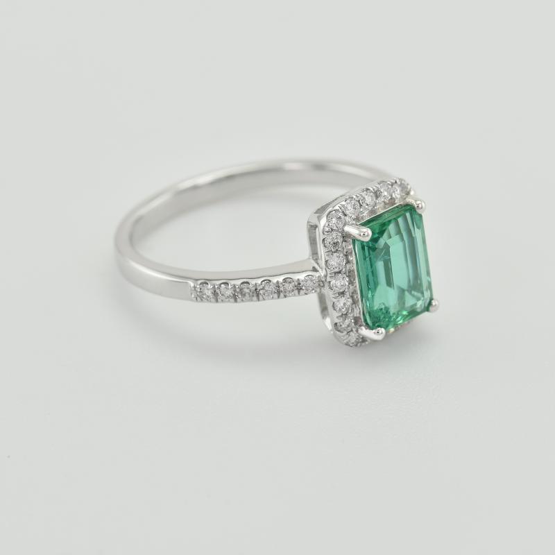 Zlatý smaragdový prsten 6498