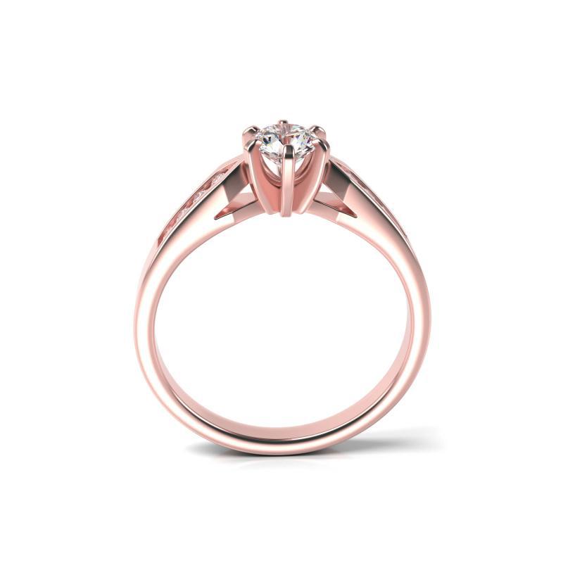 Diamantový prsten z růžového zlata 65928