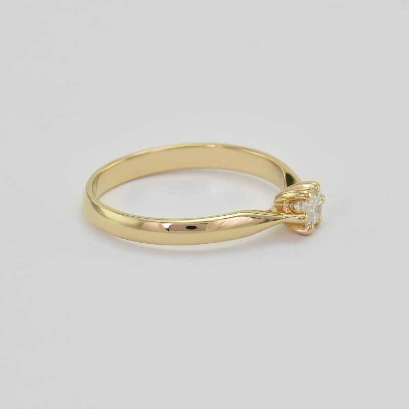 Prsten ze zlata s diamantem Iravan 6688