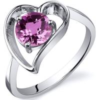 Roztomilý prsten ve tvaru srdce se safírem Ciniah