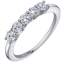 Zlatý half eternity prsten s lab-grown diamanty Inigo