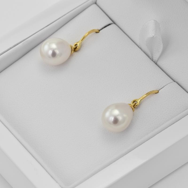 Zlaté perlové náušnice Emere