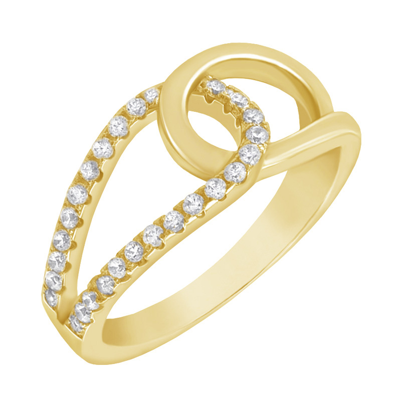 Zlatý diamantový prsten 69298