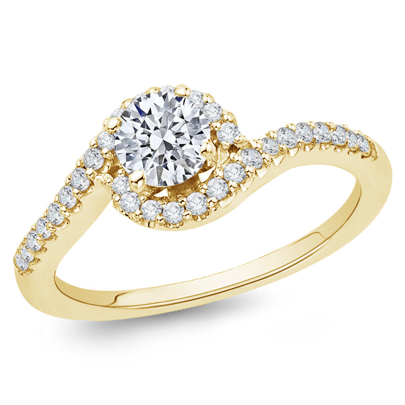 Zásnubní prsten s diamanty ze zlata