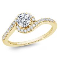 Elegantní zásnubní prsten plný diamantů Elaina
