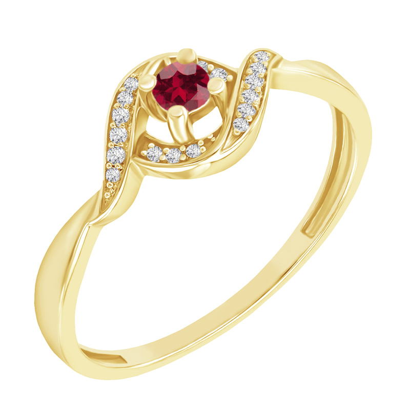 Zlatý prsten s rubínem
