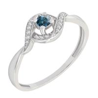 Zásnubní prsten s modrým diamantem Nurisa