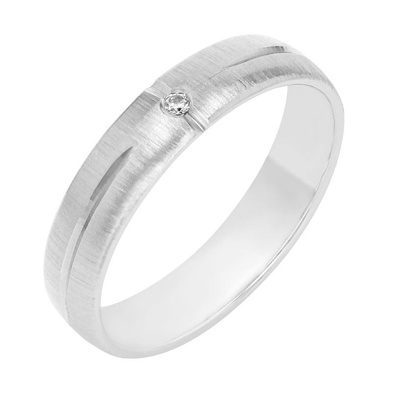 Dámský snubní prsten z bílého zlata