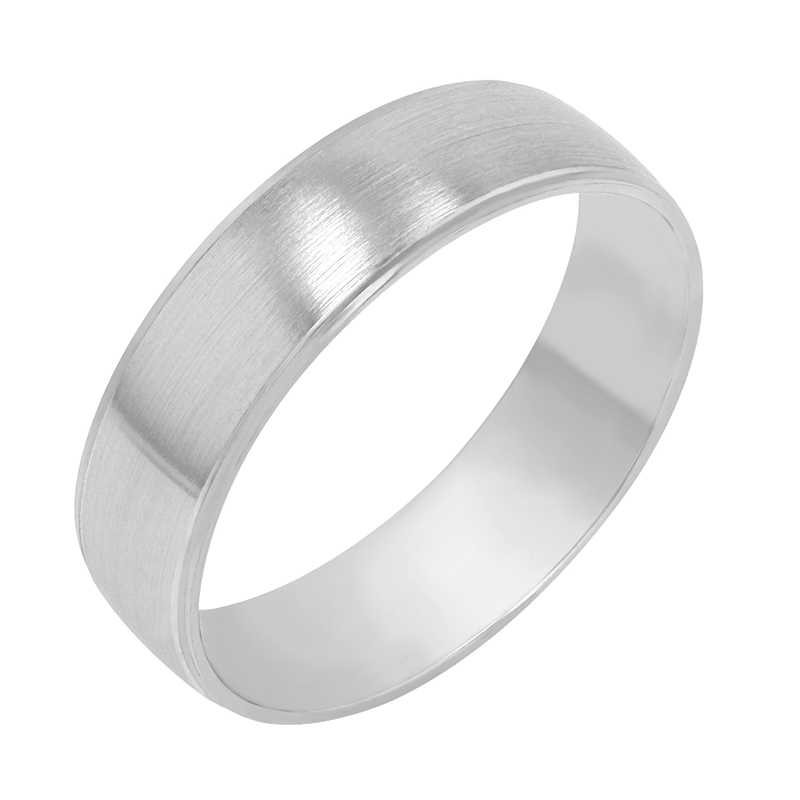 Pánský snubní prsten z bílého zlata 78678