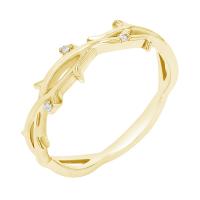 Něžný zlatý prsten ve tvaru větviček Hamana