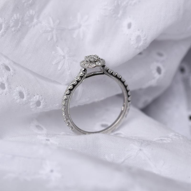 Halo zásnubní prsten s diamanty 79328