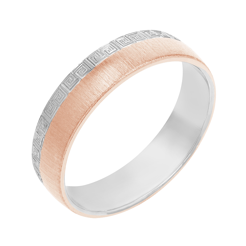 Pánský snubní prsten z růžového zlata 80288