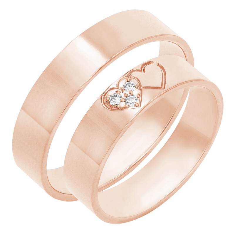 Snubní prsteny z růžového zlata 80358