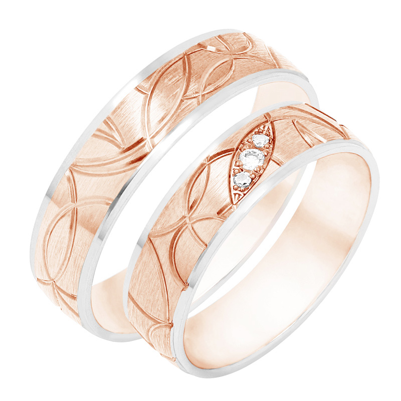 Unikátní snubní prsteny ze zlata s diamantem