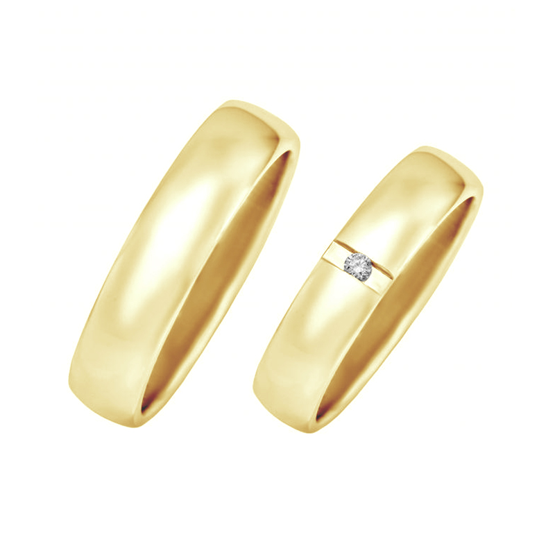 Zlaté snubní prsteny s diamantem Yank 96058