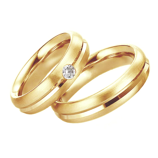 Snubní prsteny ze zlata s diamantem Manu 96238