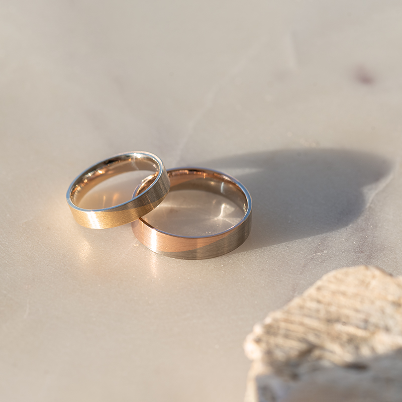 Snubní prsteny z kombinovaného zlata Talin 97118