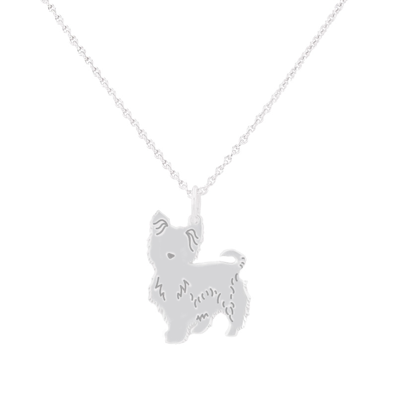 Stříbrný přívěsek ve tvaru psa s gravírem Yorkshire 98548