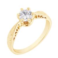Zásnubní vintage prsten s diamantem Teagan