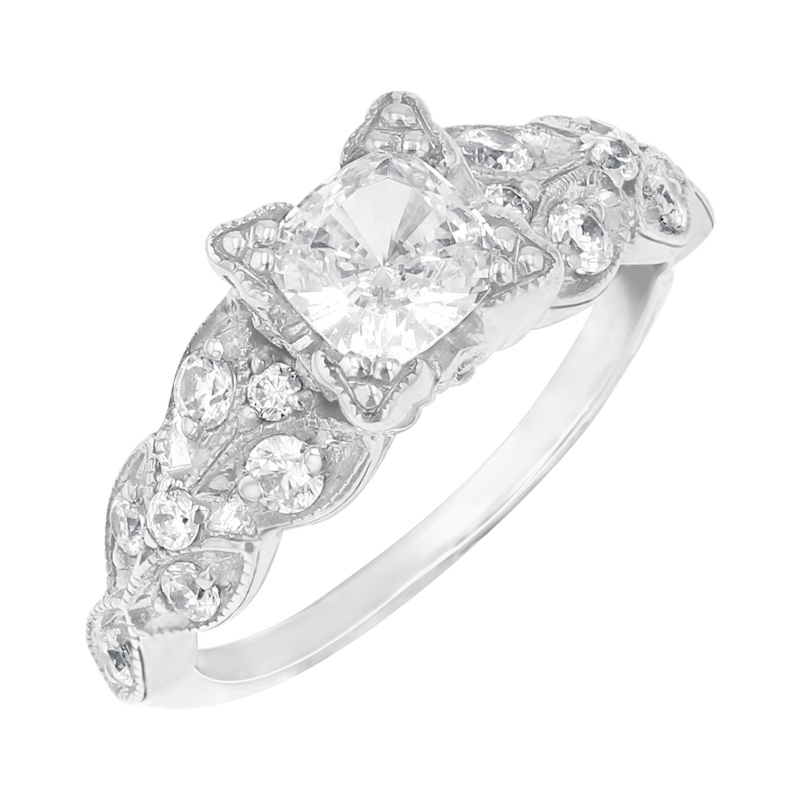 Zlatý zásnubní vintage prsten plný diamantů Galya 98908