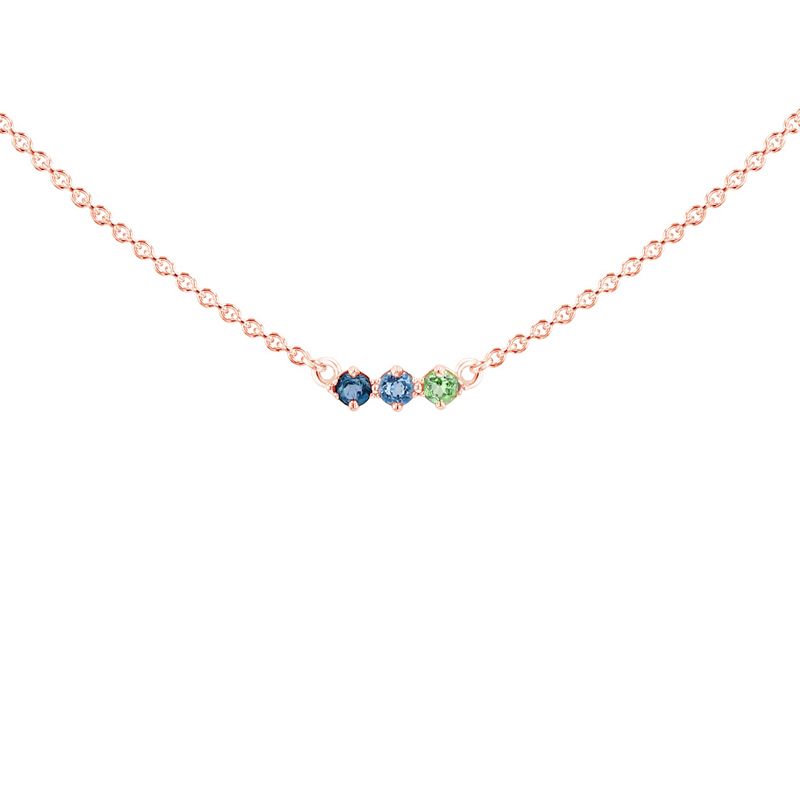 Stříbrný náhrdelník s drahokamy dle vašeho výběru Leonie 99648