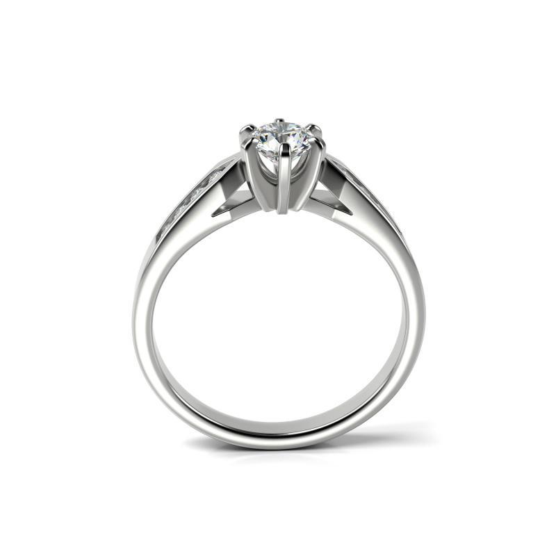 Zásnubní prsten s moissanitem a diamanty Sion 100229
