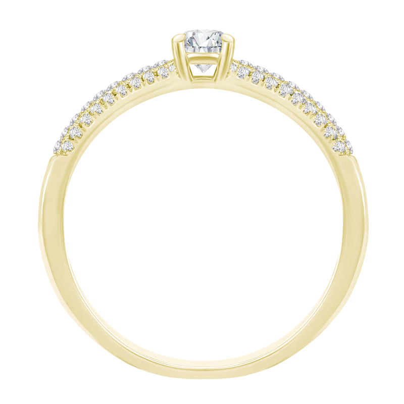 Zásnubní prsten s moissanitem a diamanty Kristen 100259