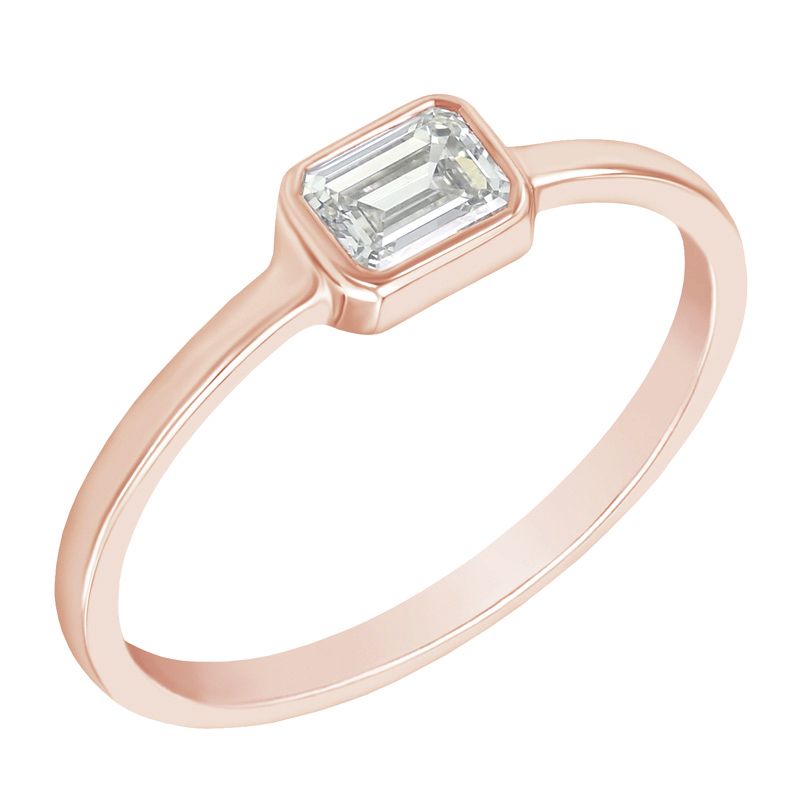 Zásnubní prsten s emerald diamantem Sade 100379