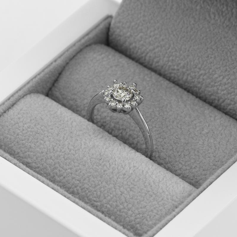 Zásnubní prsten s moissanitem a lab-grown diamanty Condeh 100599