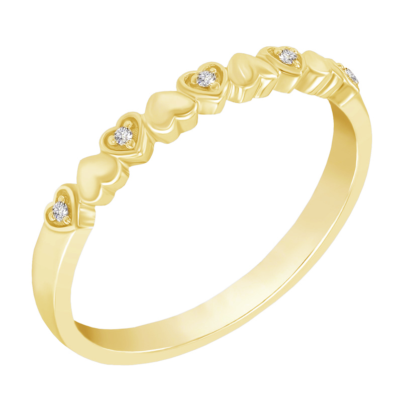 Srdíčkový eternity prsten s lab-grown diamanty Fople 101399