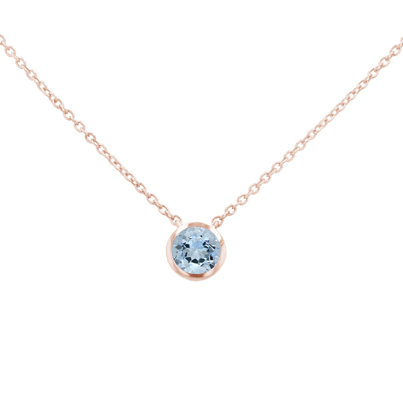 Stříbrný náhrdelník s akvamarínem Jonie 103829