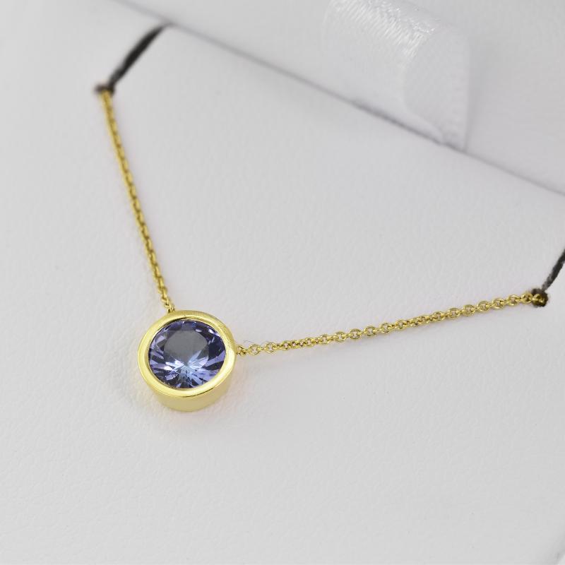 Stříbrný náhrdelník s modrým tanzanitem Jonie 103919