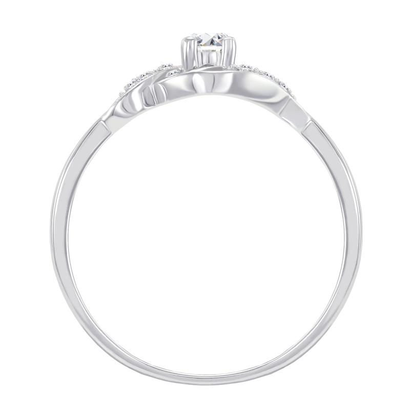 Stříbrný prsten s lab-grown diamanty Firth 104589