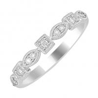 Stříbrný eternity prsten s lab-grown diamanty Hadya