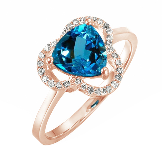 Zlatý prsten s topazem a diamanty Panacea 104819
