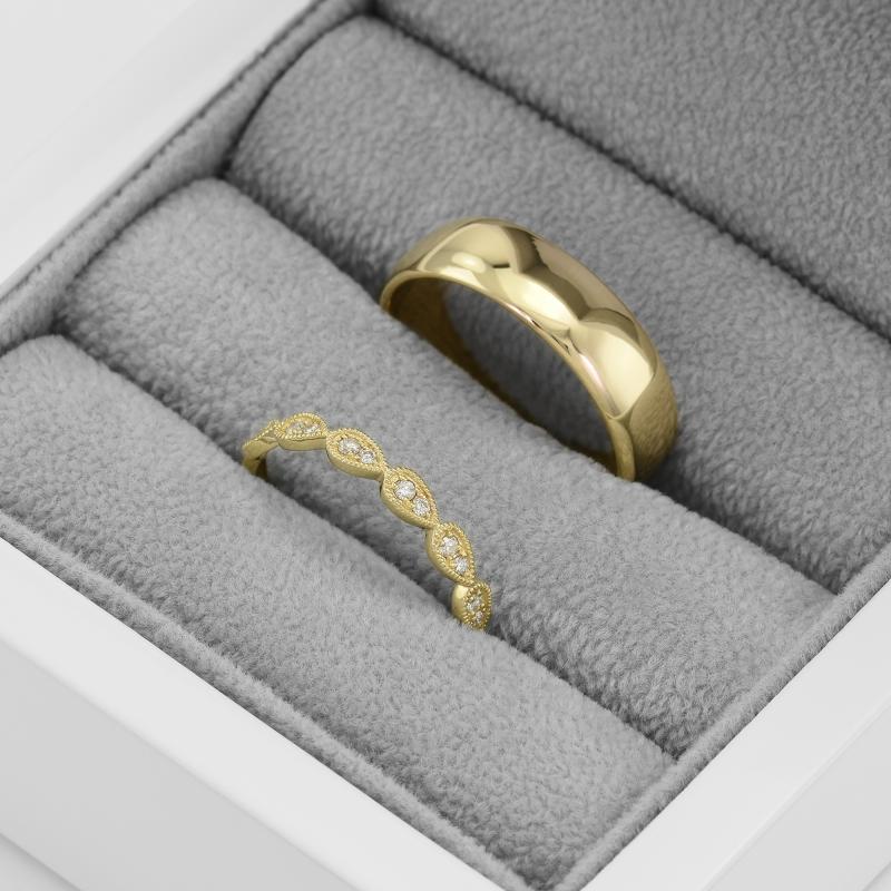 Vintage prsten s lab-grown diamanty a komfortní pánský prsten Lacy 105769