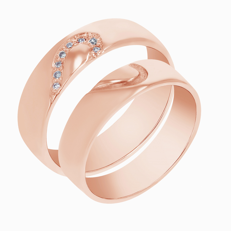 Zlaté snubní prsteny s diamanty Lediax 105999