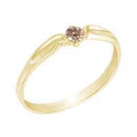 Zásnubní prsten se champagne diamantem Rorial