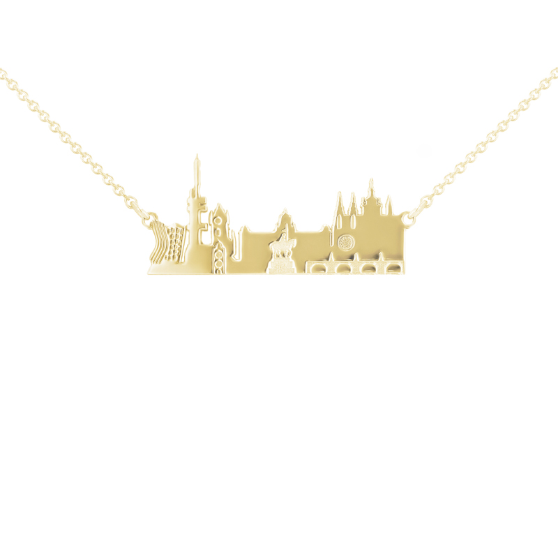 Stříbrný náhrdelník města Praha