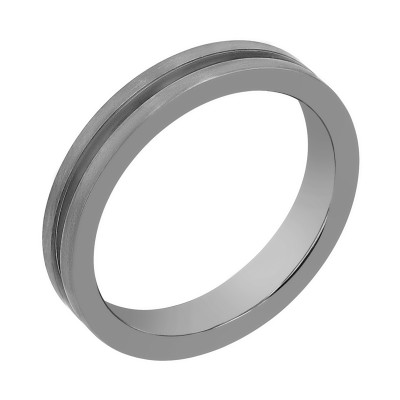 Titanové snubní prsteny s diamantem Rowley 107709