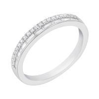 Eternity prsten s lab-grown round a baguette diamanty Hiba