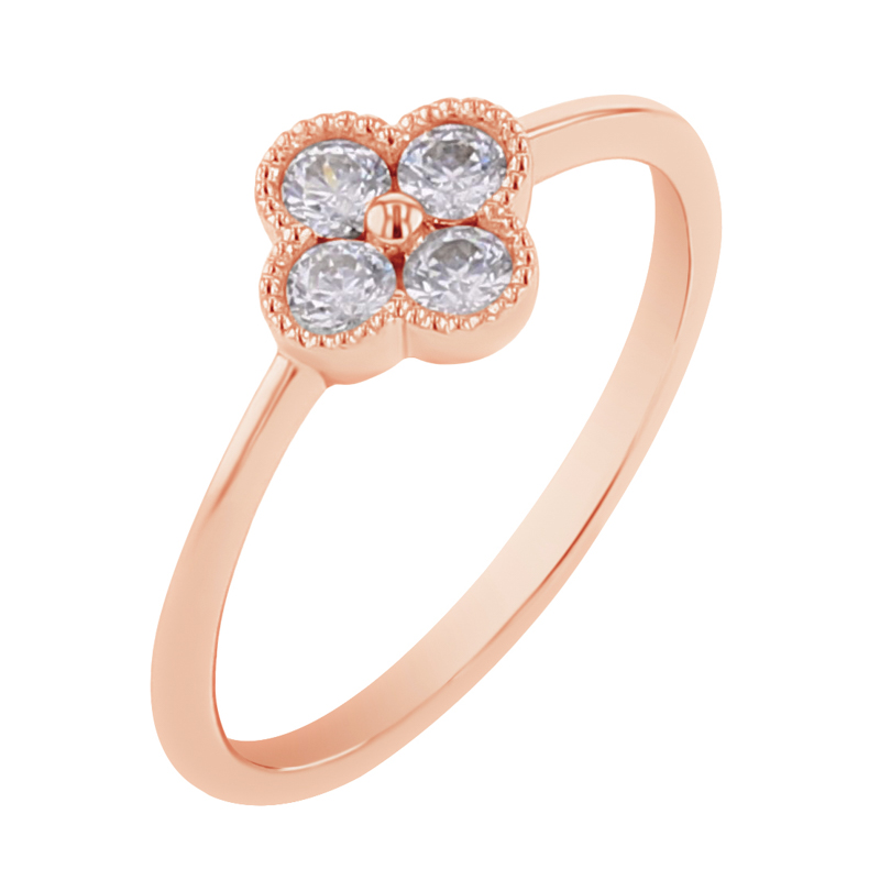 Prsten s lab-grown diamanty ve tvaru květiny Simra 110479