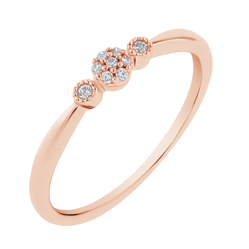 Minimalistický diamantový prsten Knott 110539