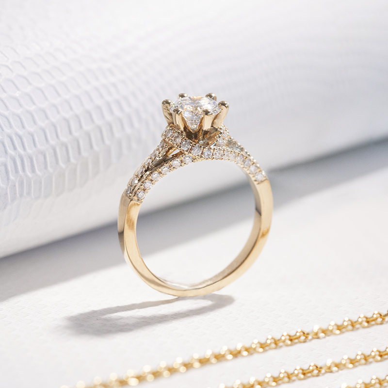 Halo diamantový zásnubní prsten Heshmy 111709