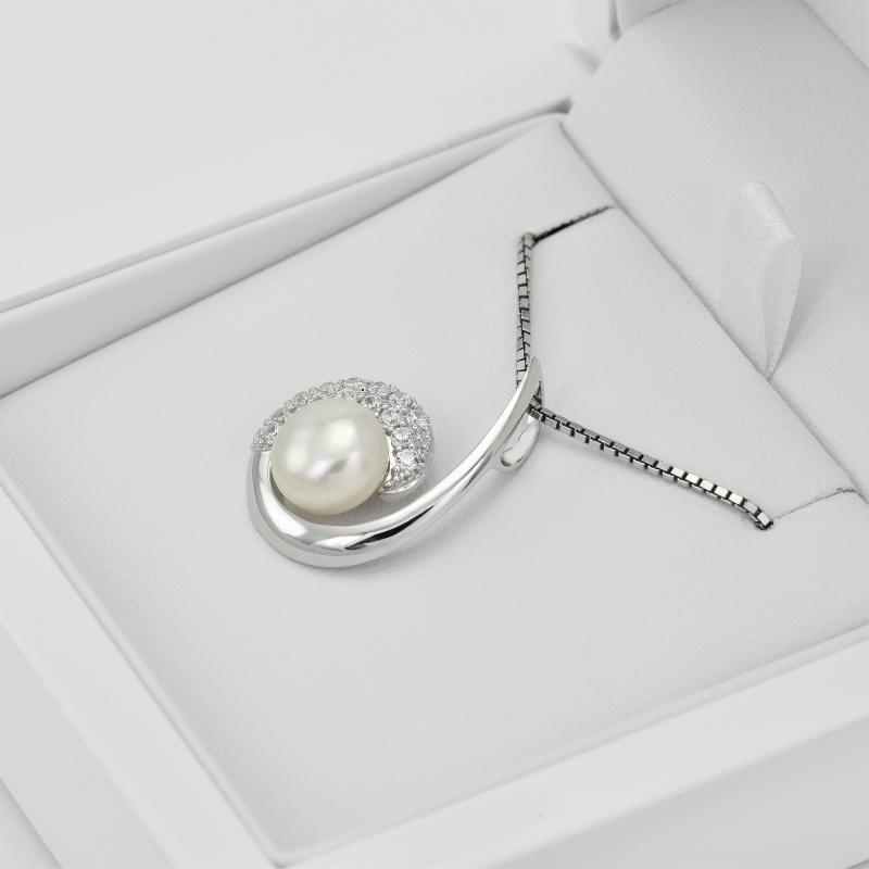 Perlový náhrdelník ze stříbra 11209