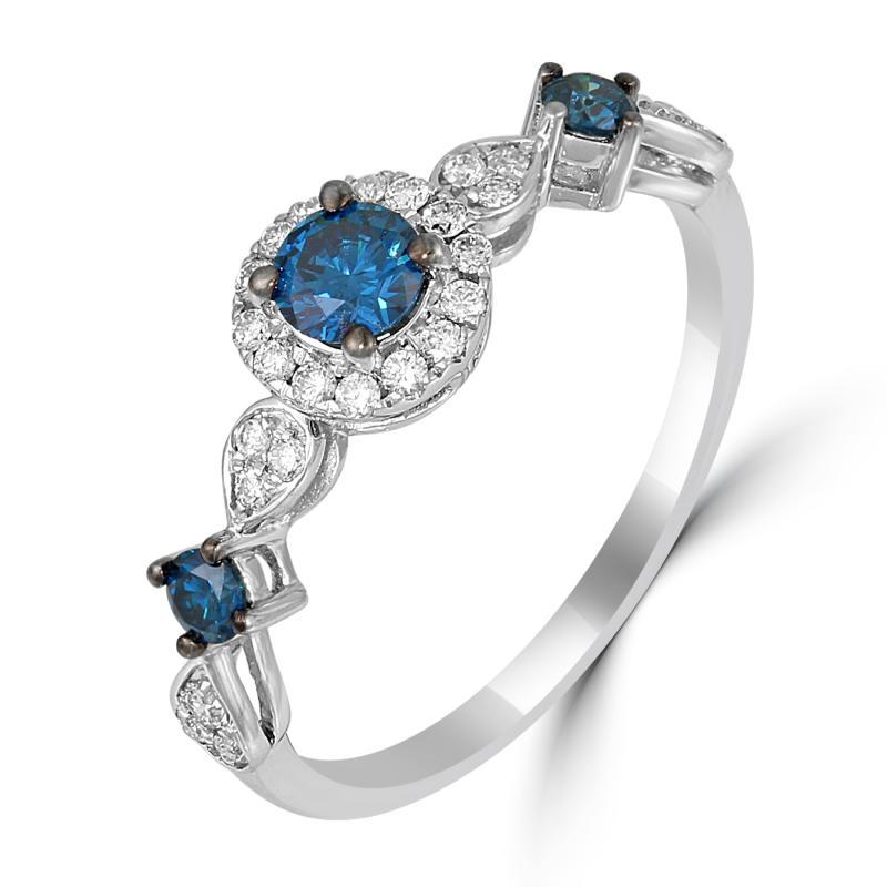 Prsten s modrými diamanty Lisbet