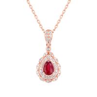 Honosný rubínový náhrdelnik s diamanty Barsha