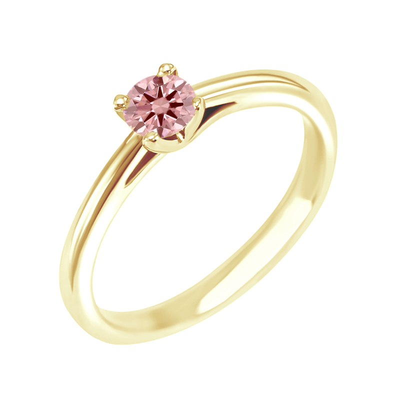 Zásnubní prsten s certifikovaným fancy pink lab-grown diamantem Katya 113699
